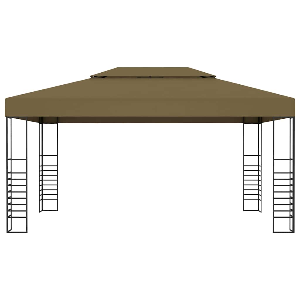 vidaXL Gazebo 3x4 m Taupe 180 g/m² 2