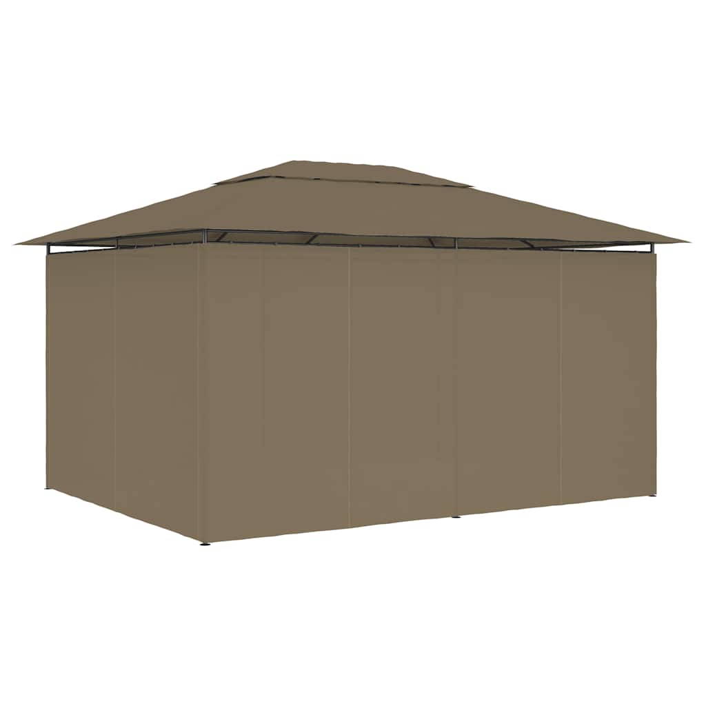 vidaXL Garden Marquee with Curtains 4x3 m Taupe 180 g/m² 4
