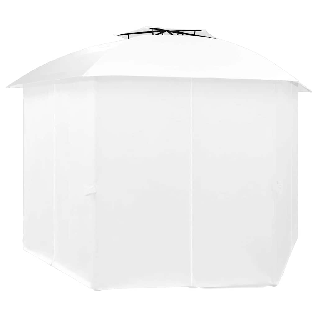 vidaXL Garden Marquee with Curtains 360x312x265 cm White 180 g/m² 3