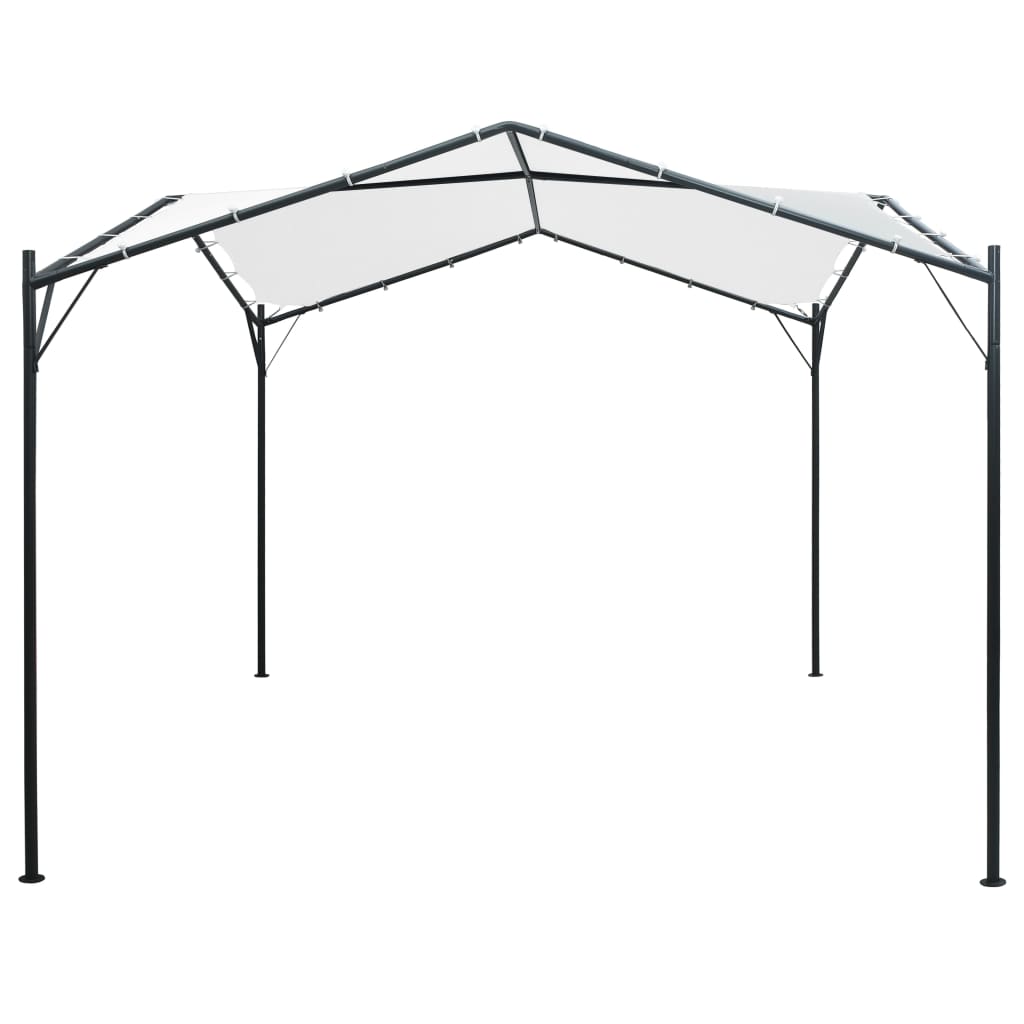 vidaXL Gazebo | White | Oxford fabric, Steel | 3x3x2.6 m | Collapsible | Gazebo 2