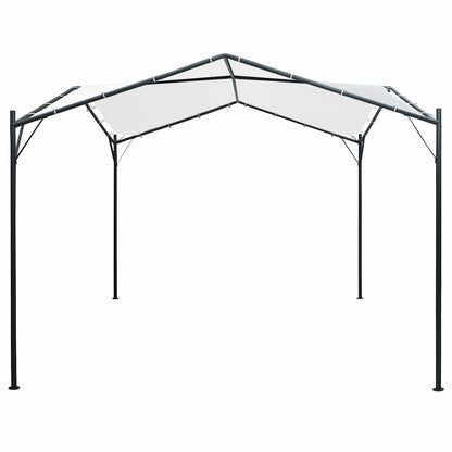 Gazebo Pavilion Tent Canopy Steel White 3 m 3 m