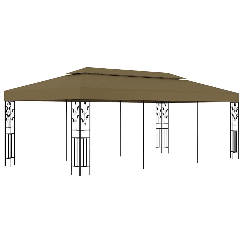 vidaXL Gazebo 6x3 m Taupe 180 g/m² 1