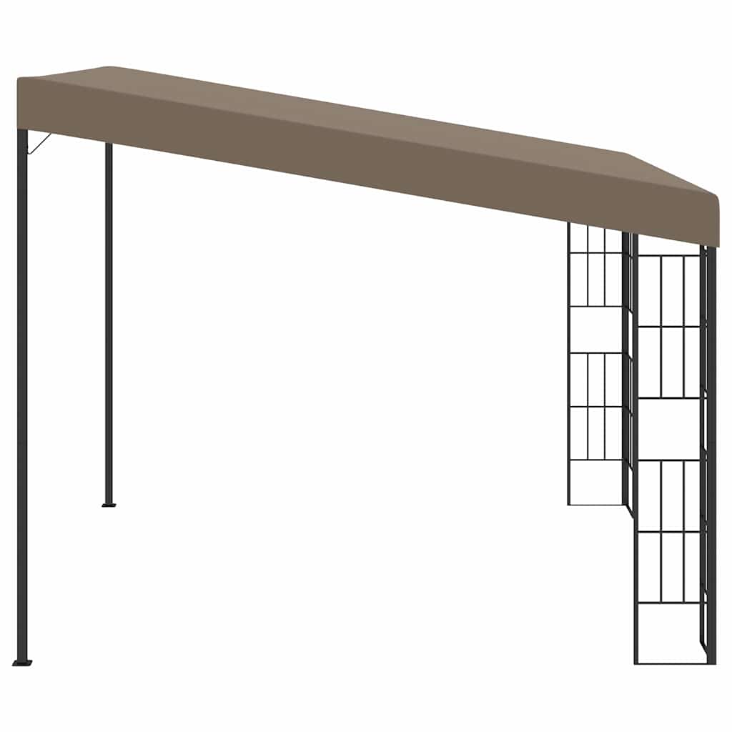 vidaXL Wall-mounted Gazebo 3x3 m Taupe Fabric 3