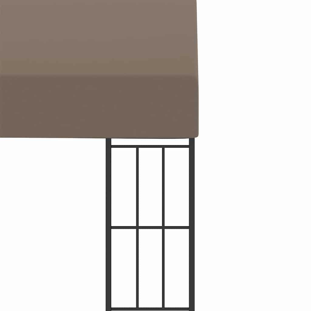 vidaXL Wall-mounted Gazebo 3x3 m Taupe Fabric 5