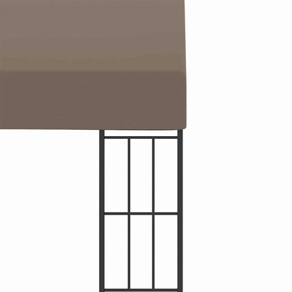 vidaXL Wall-mounted Gazebo 3x3 m Taupe Fabric 5