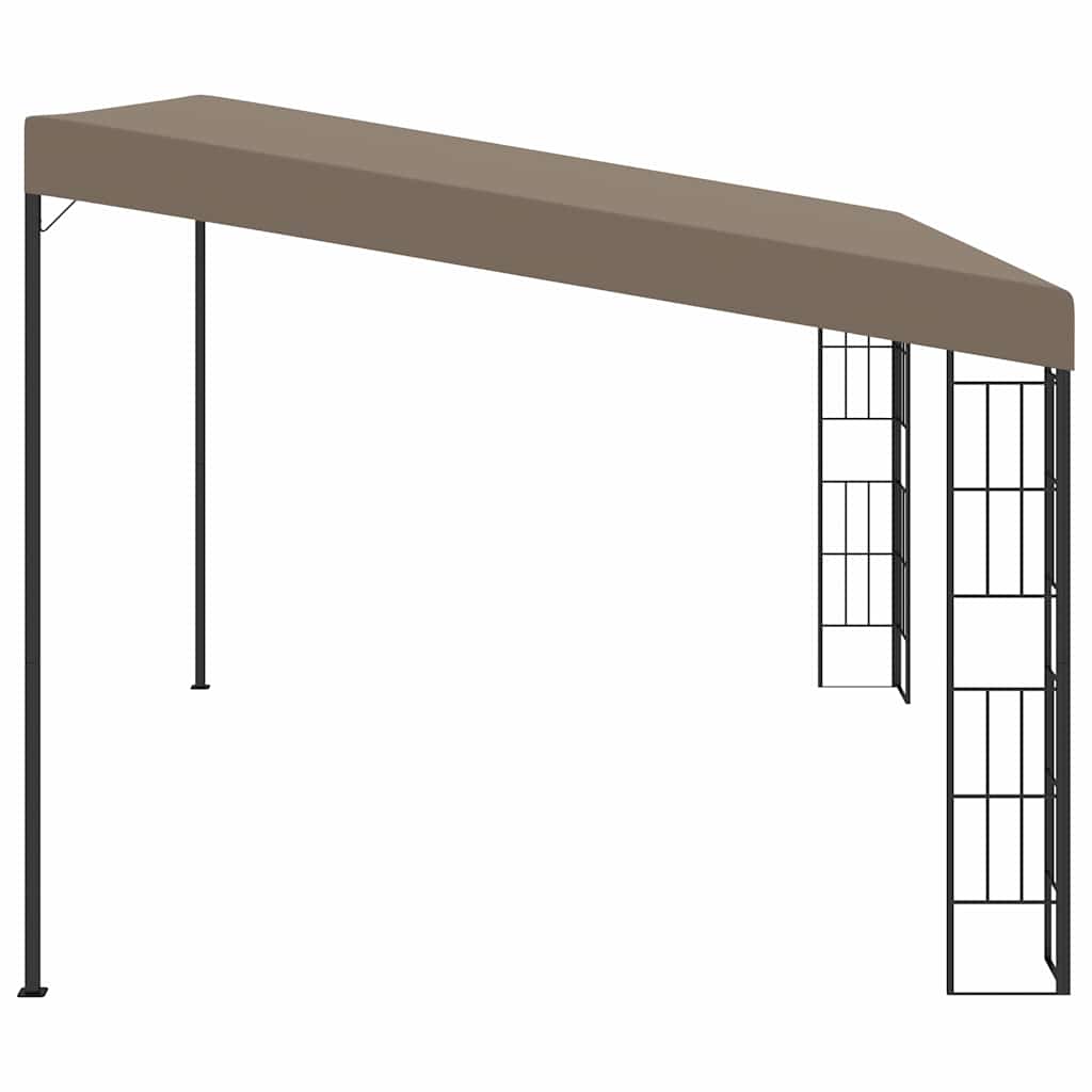Wall-mounted Gazebo Fabric Taupe 4 m 3 m