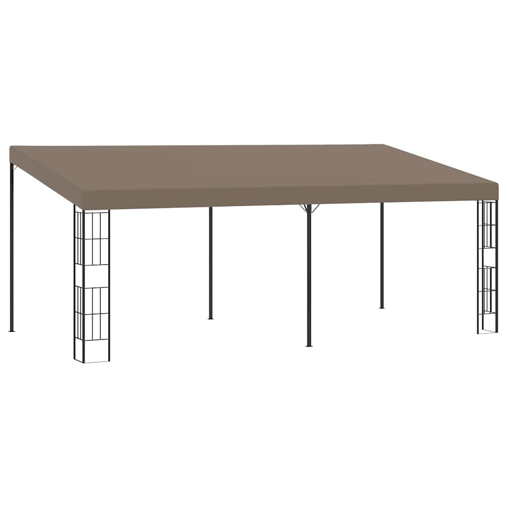 312262 vidaXL Wall-mounted Gazebo 6x3 m Taupe Fabric 1