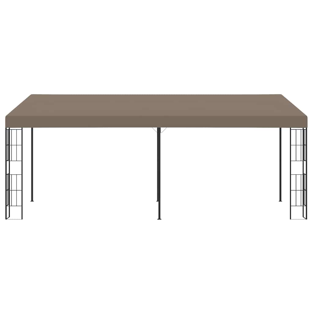 312262 vidaXL Wall-mounted Gazebo 6x3 m Taupe Fabric 2