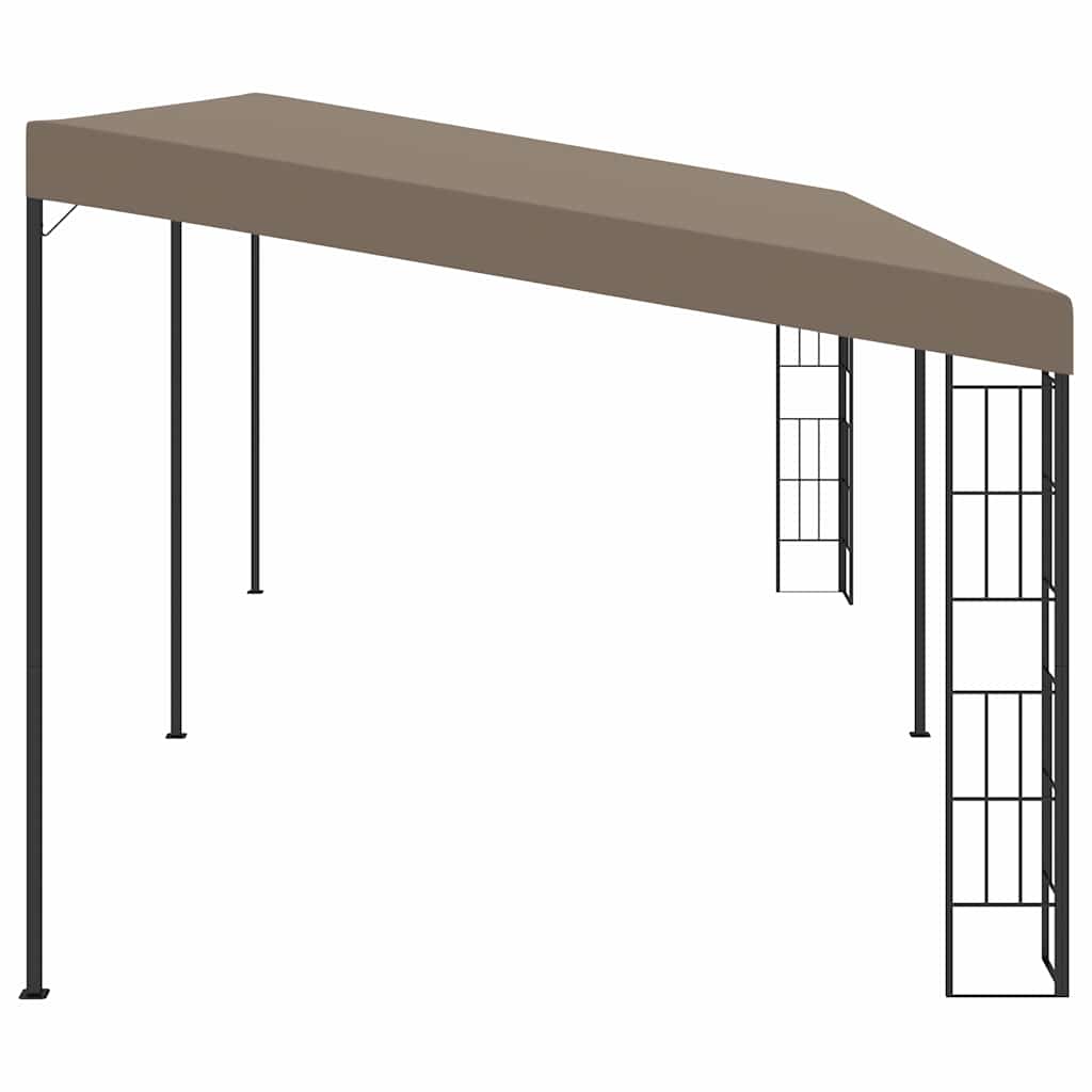 312262 vidaXL Wall-mounted Gazebo 6x3 m Taupe Fabric 3