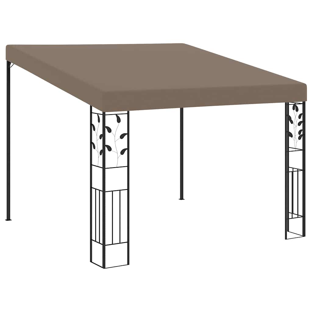 312265 vidaXL Wall-mounted Gazebo 3x3x2,5 m Taupe 1