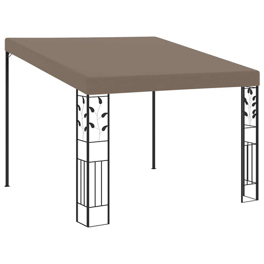 312265 vidaXL Wall-mounted Gazebo 3x3x2,5 m Taupe 1