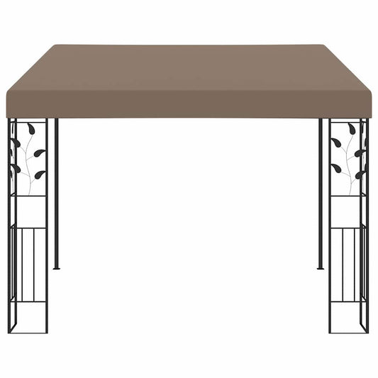 312265 vidaXL Wall-mounted Gazebo 3x3x2,5 m Taupe 2