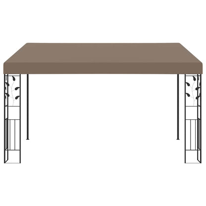 312266 vidaXL Wall-mounted Gazebo 4x3x2,5 m Taupe 2