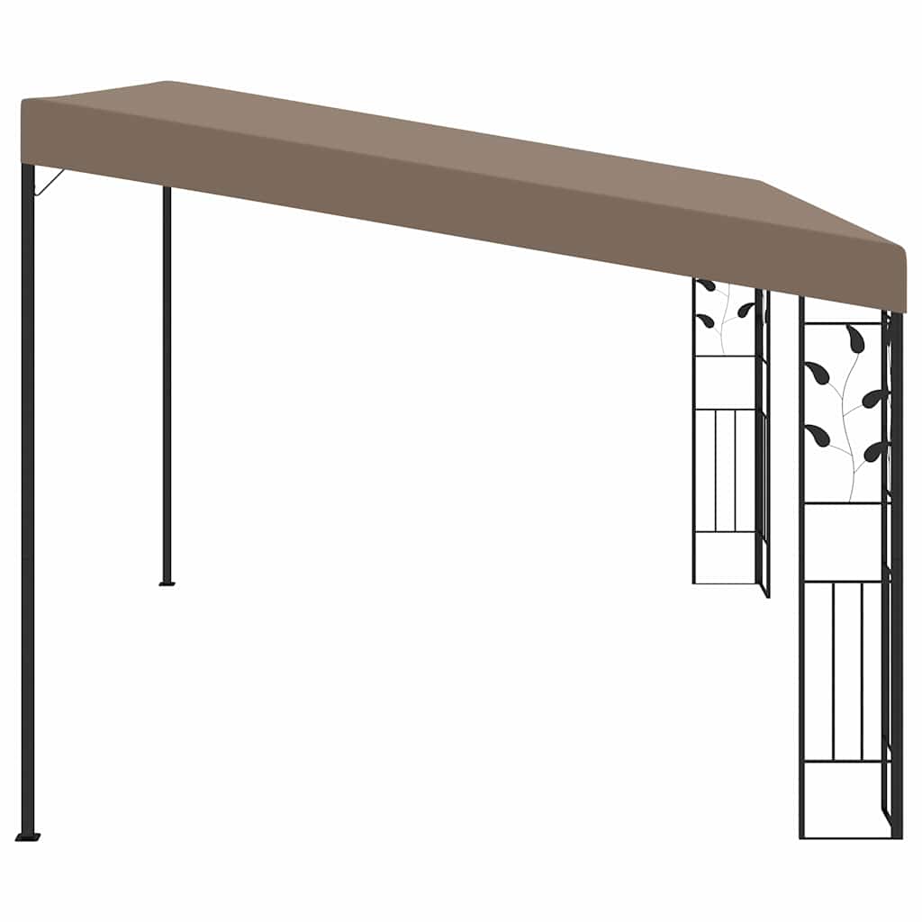 312266 vidaXL Wall-mounted Gazebo 4x3x2,5 m Taupe 4