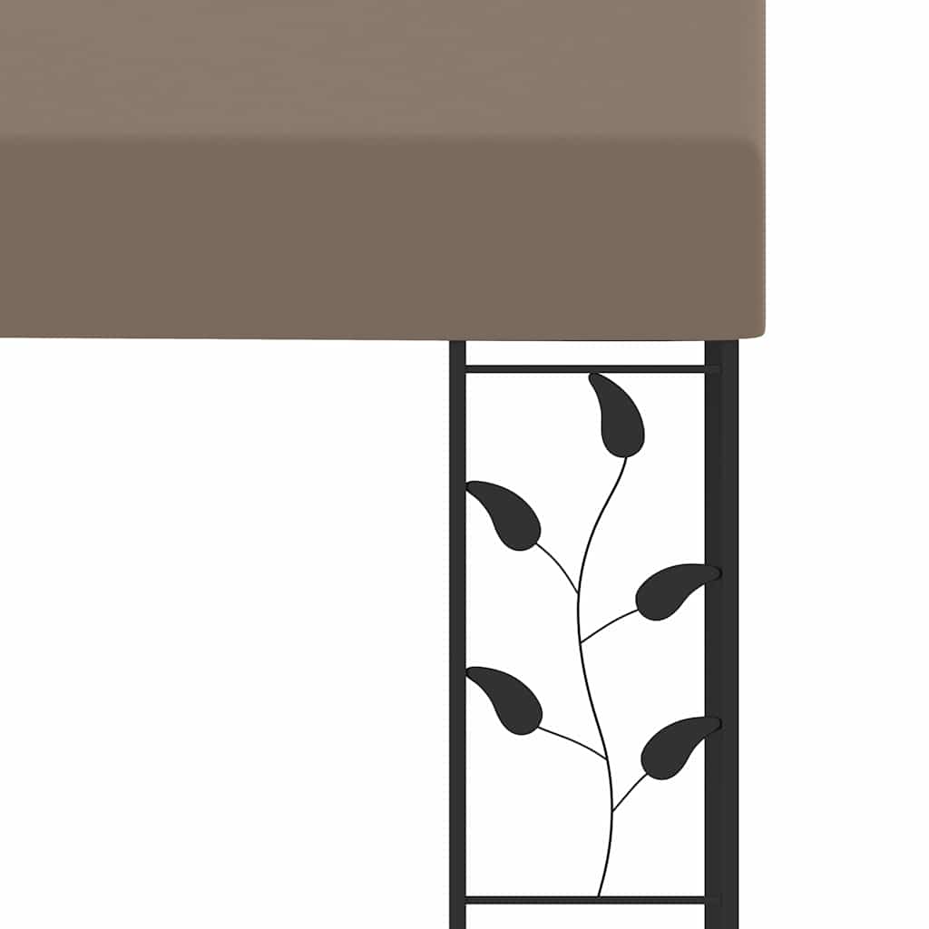 312266 vidaXL Wall-mounted Gazebo 4x3x2,5 m Taupe 5