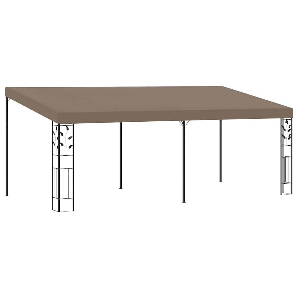 312267 vidaXL Wall-mounted Gazebo 6x3x2,5 m Taupe 1