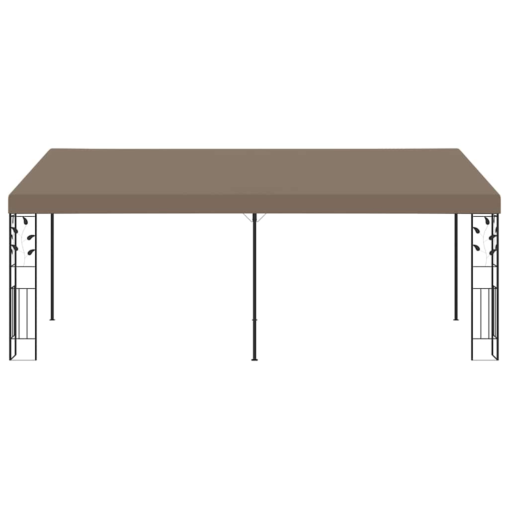 312267 vidaXL Wall-mounted Gazebo 6x3x2,5 m Taupe 2