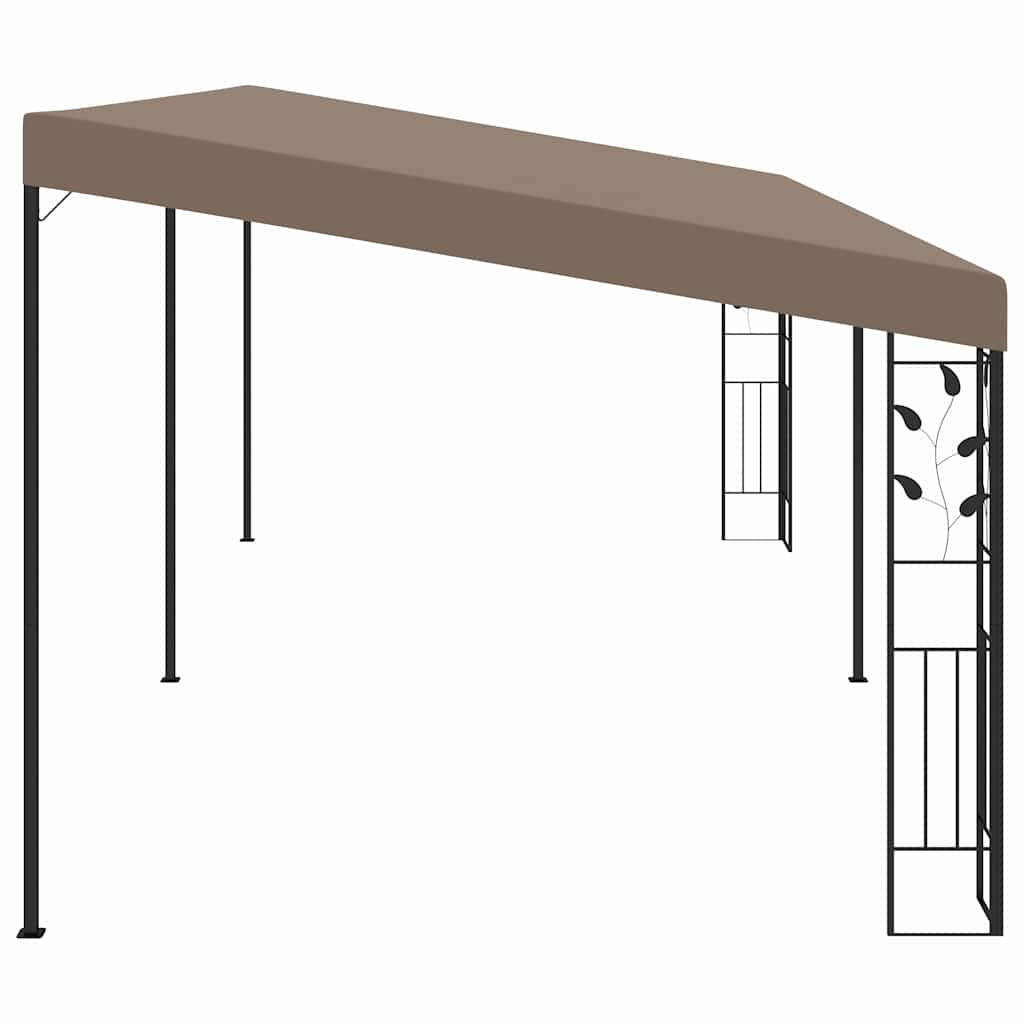 312267 vidaXL Wall-mounted Gazebo 6x3x2,5 m Taupe 4