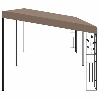 312267 vidaXL Wall-mounted Gazebo 6x3x2,5 m Taupe 4