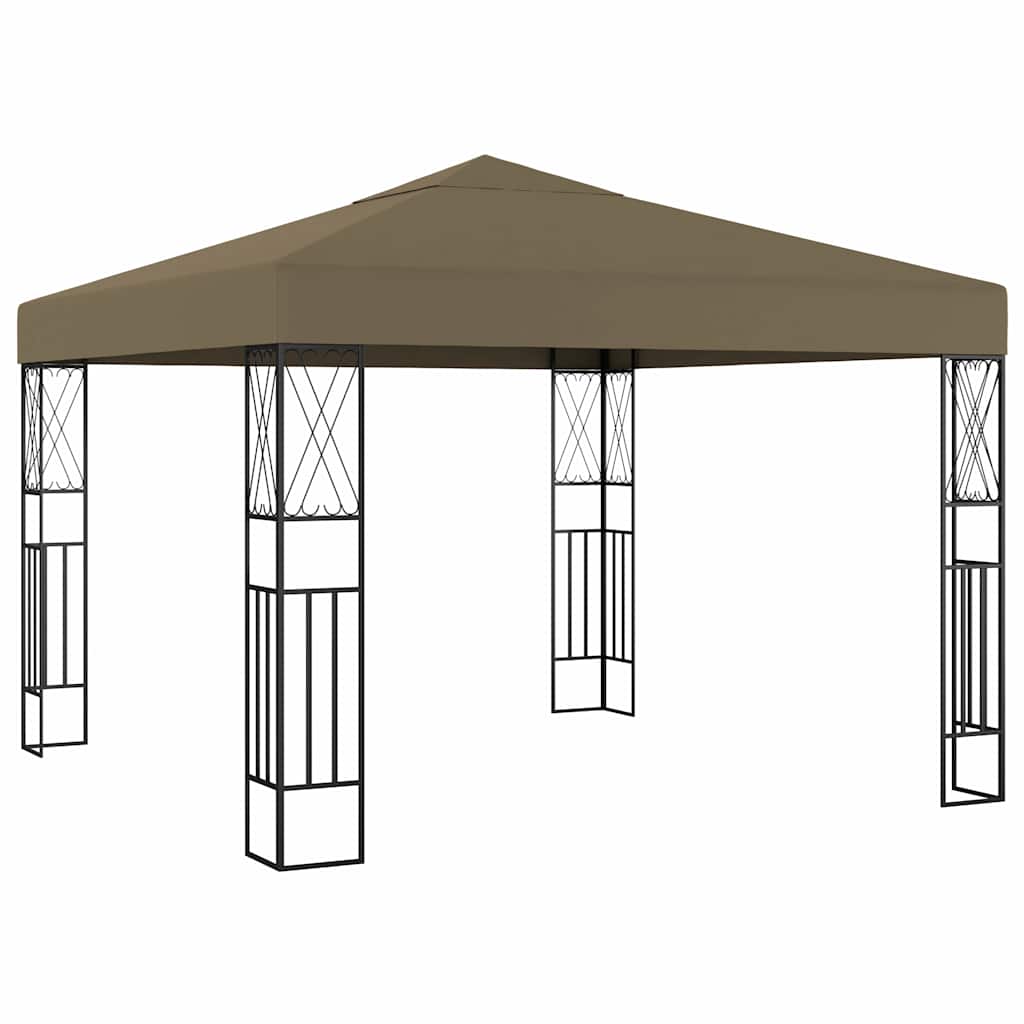 vidaXL Gazebo 3x3 m Taupe Fabric 1