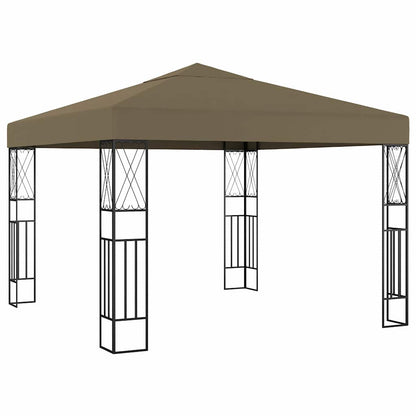 vidaXL Gazebo 3x3 m Taupe Fabric 1