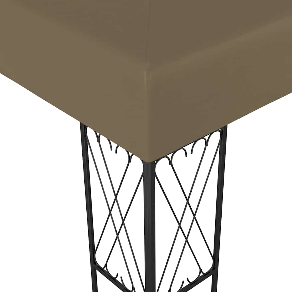 vidaXL Gazebo 3x3 m Taupe Fabric 3