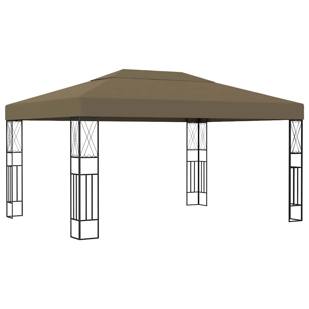vidaXL Gazebo 3x4 m Taupe Fabric 1
