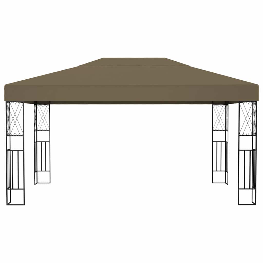 vidaXL Gazebo 3x4 m Taupe Fabric 2