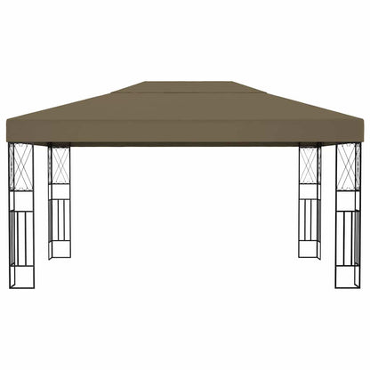 vidaXL Gazebo 3x4 m Taupe Fabric 2