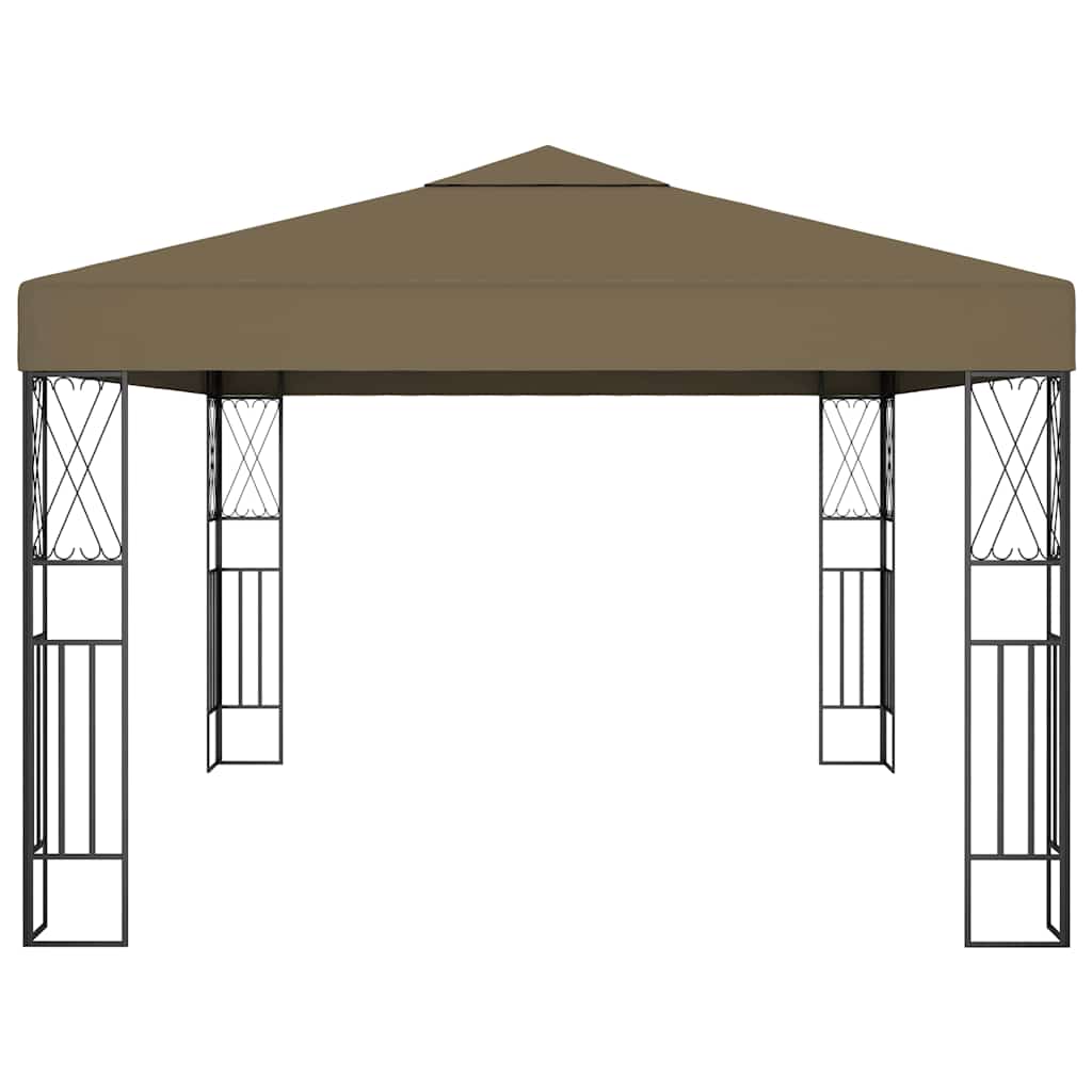 vidaXL Gazebo 3x4 m Taupe Fabric 3
