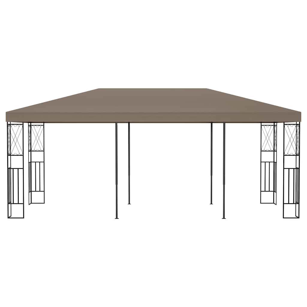 vidaXL Gazebo 6x3 m Taupe Fabric 2