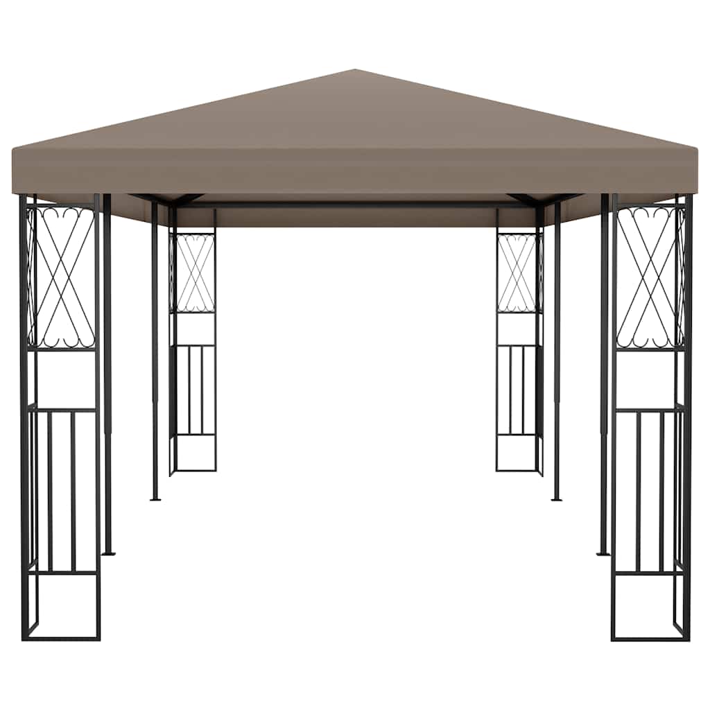 vidaXL Gazebo 6x3 m Taupe Fabric 3