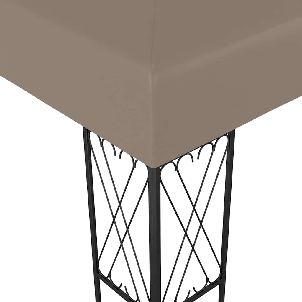 vidaXL Gazebo 6x3 m Taupe Fabric 4