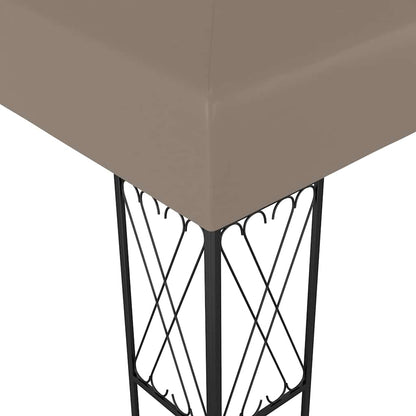 vidaXL Gazebo 6x3 m Taupe Fabric 4