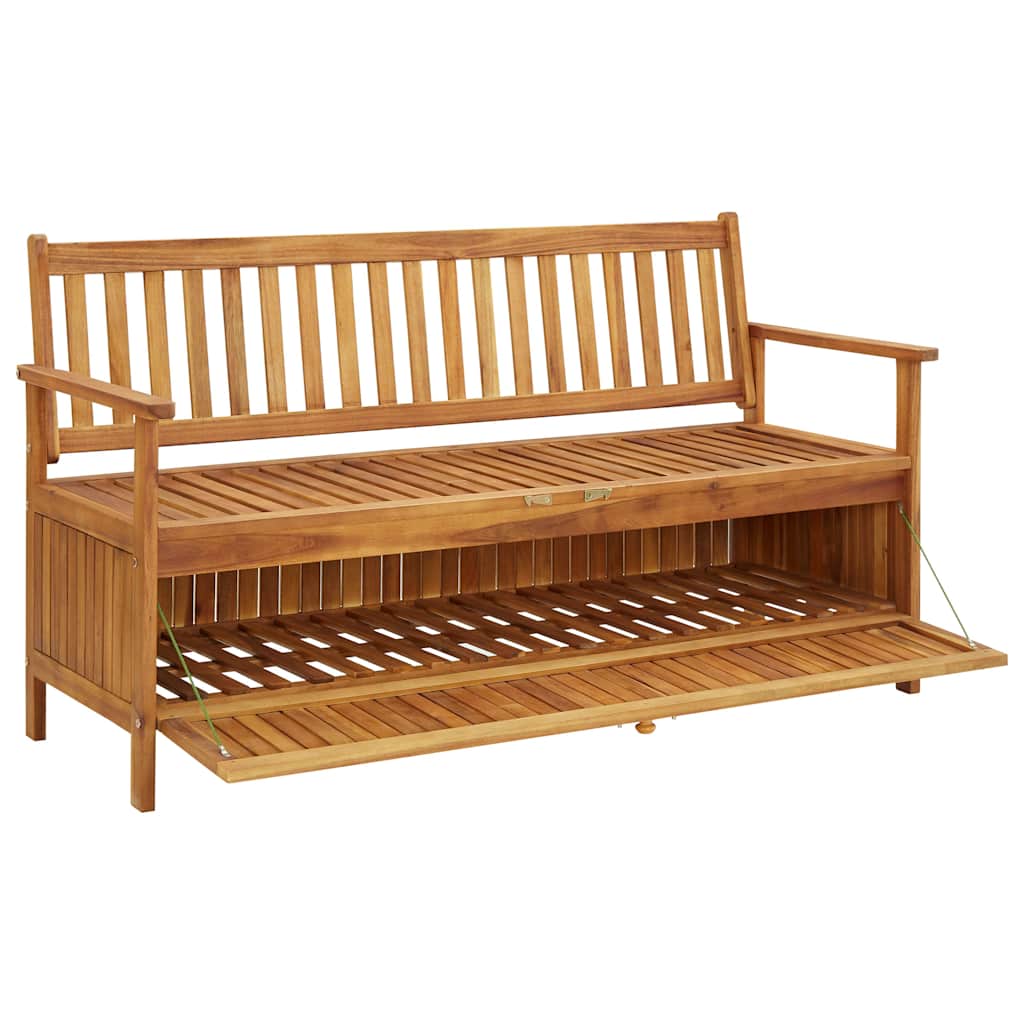 310280 vidaXL Garden Storage Bench 148 cm Solid Acacia Wood 5