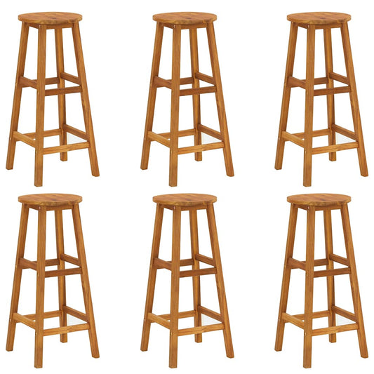 Bar Stools Solid Acacia Wood 6