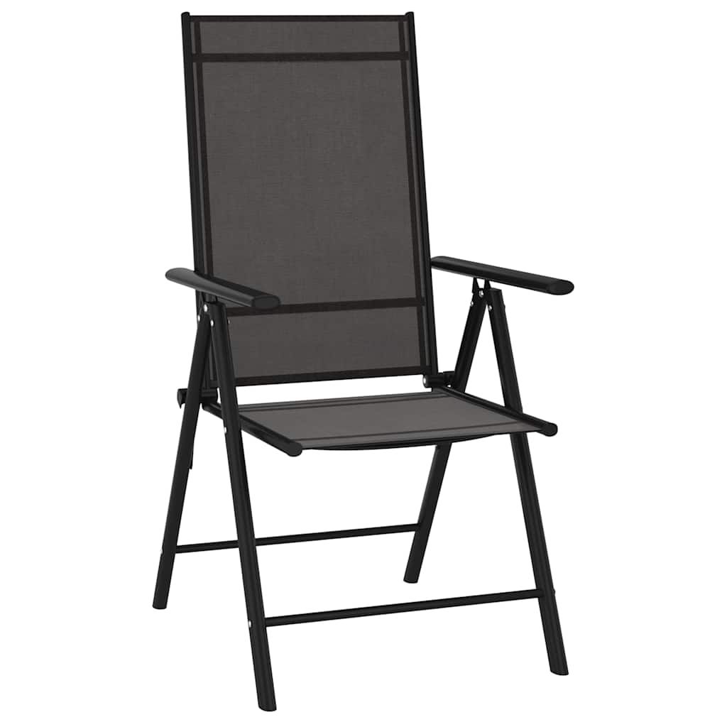 vidaXL Folding Chairs 6 pcs Textilene Black 2