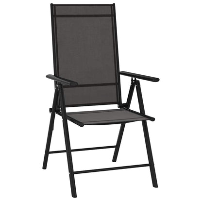 Folding Chairs 6 pcs Textilene Black
