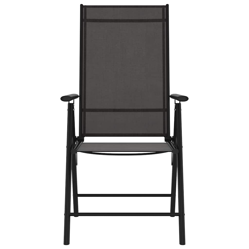 vidaXL Folding Chairs 6 pcs Textilene Black 3