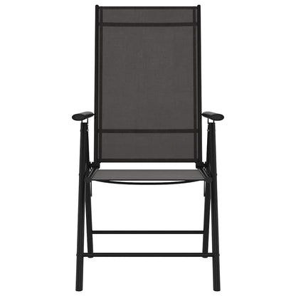 vidaXL Folding Chairs 6 pcs Textilene Black 3
