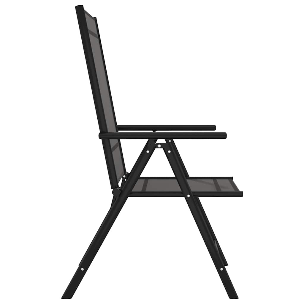 vidaXL Folding Chairs 6 pcs Textilene Black 5