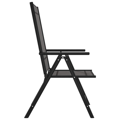 vidaXL Folding Chairs 6 pcs Textilene Black 5
