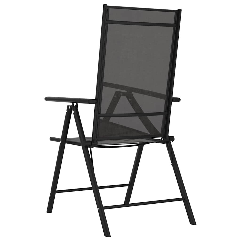 vidaXL Folding Chairs 6 pcs Textilene Black 4