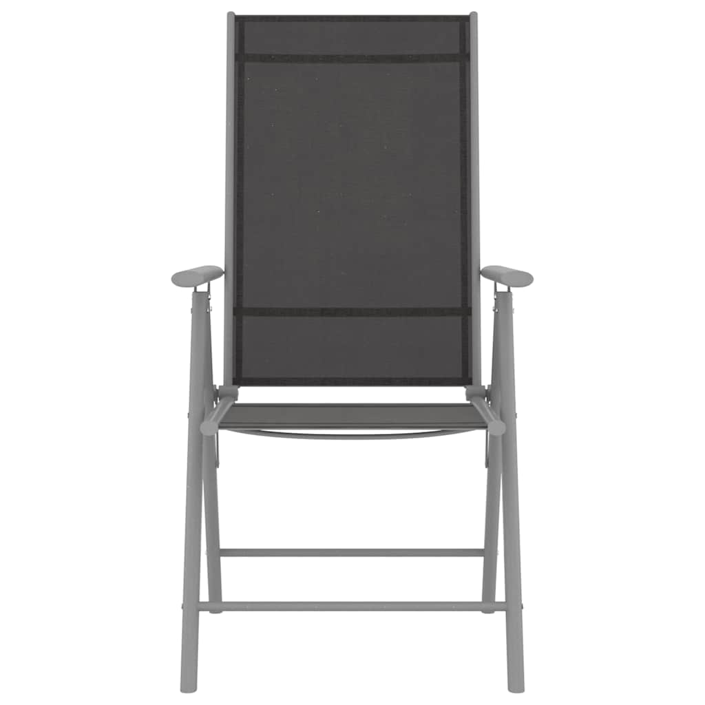 vidaXL Folding Chairs 6 pcs Textilene Black 3