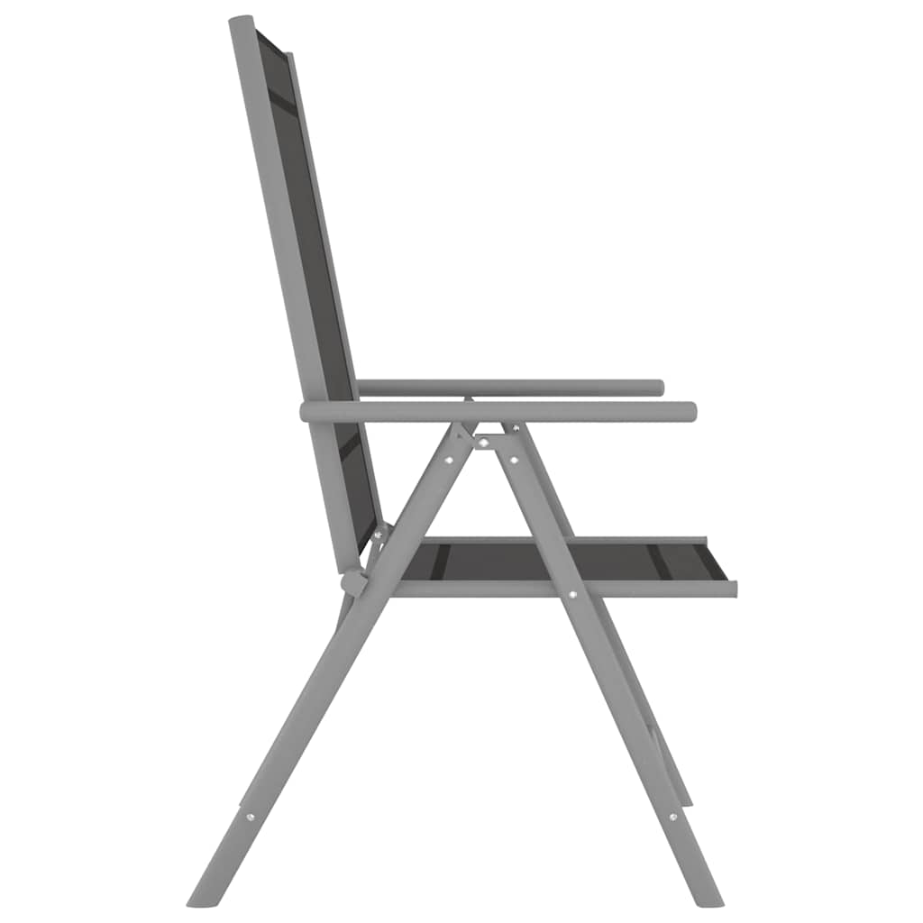 vidaXL Folding Chairs 6 pcs Textilene Black 4
