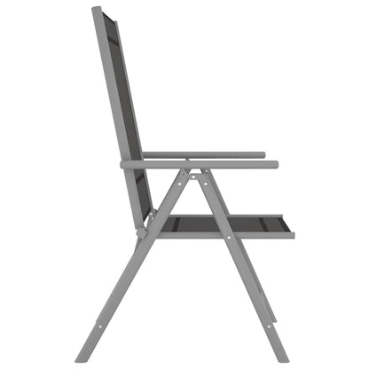 vidaXL Folding Chairs 6 pcs Textilene Black 4