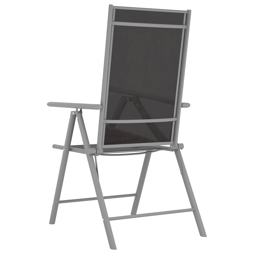 vidaXL Folding Chairs 6 pcs Textilene Black 5