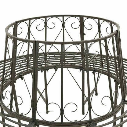 vidaXL Garden Tree Bench 160 cm Steel 5