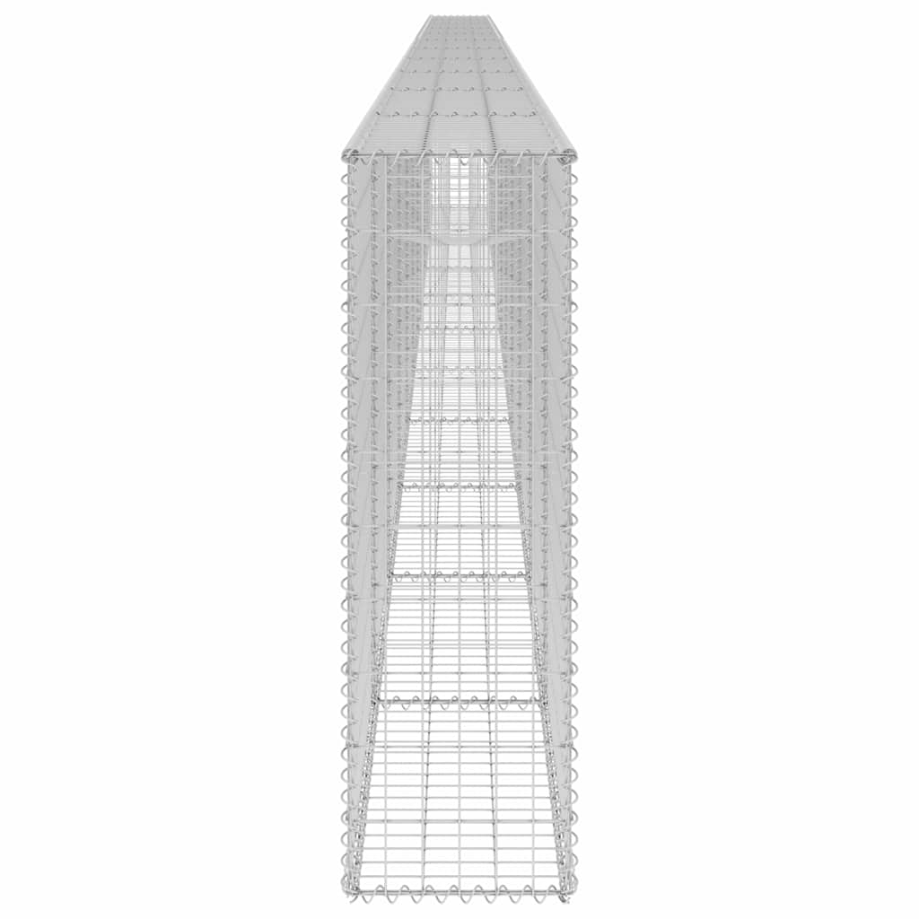 147817 vidaXL Gabion Wall with Covers Galvanised Steel 900x30x100 cm 5