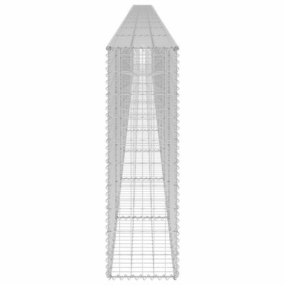 147817 vidaXL Gabion Wall with Covers Galvanised Steel 900x30x100 cm 5